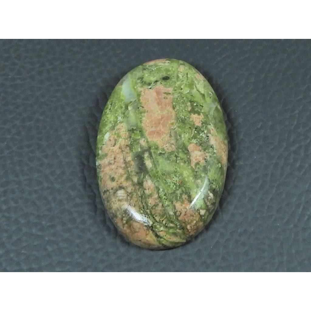 24X39X07MM Natural Unakite Jasper Oval Shape Cabochon Loose Gemstone 68Cts. G-432