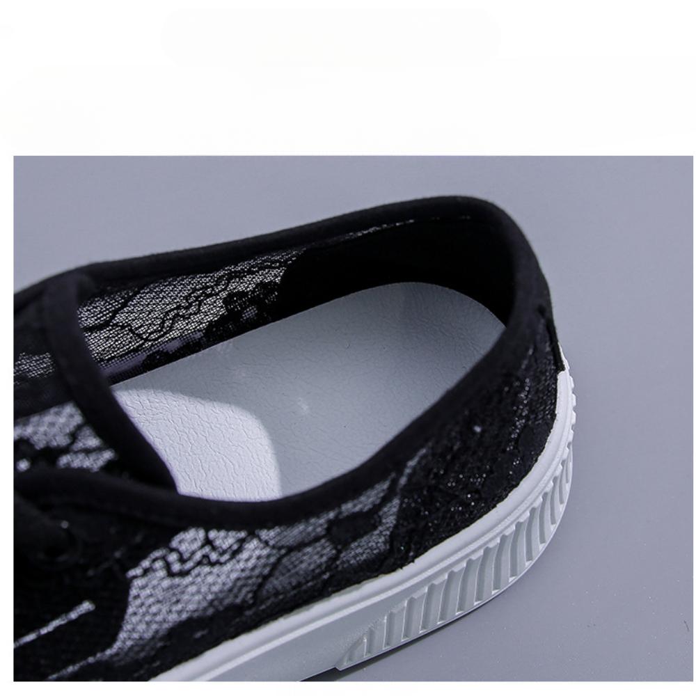 Girls' Solid Color Mesh Casual Board Shoes
