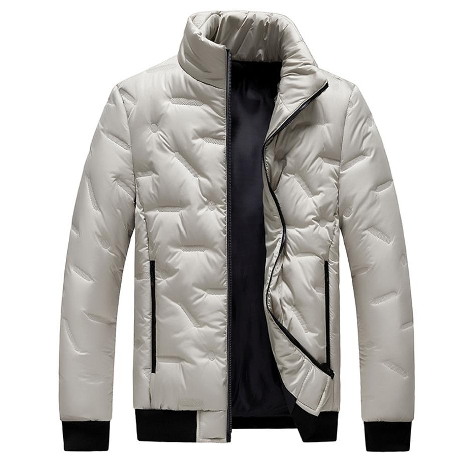 Winter Jackets Men Padded Coat Thicken Warm Parkas Loose Casual Stand Collar Parkas Big Size Black Jackets 7XL