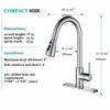 Rotatable Stainless Steel Pull-out Kitchen Faucet with Hot and Cold Function