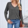Women Tops Long Sleeve R-Neck Shirts Fall Fashion  Casual Business Tunic Blouses