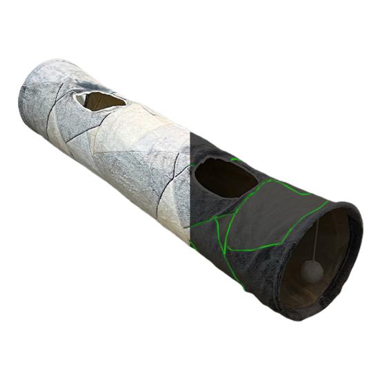 Tunel pliabil pentru animale de companie, rafinat, excelent, imprimat cu lună luminoasă, tunel pentru animale de companie, jucărie, tub canal pentru animale mici, canal pentru pisici