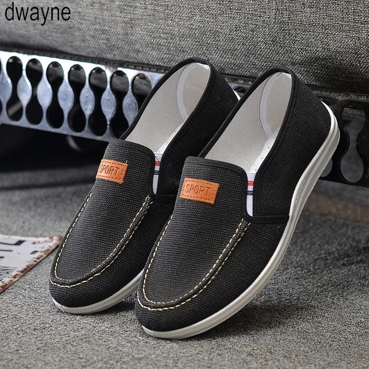 Fashion Men's Casual Shoes Canvas Shoes Men's Breathable Casual Walking Soft Soles Work Canvas Cow Tendon Soles Healthy Walking Shoes