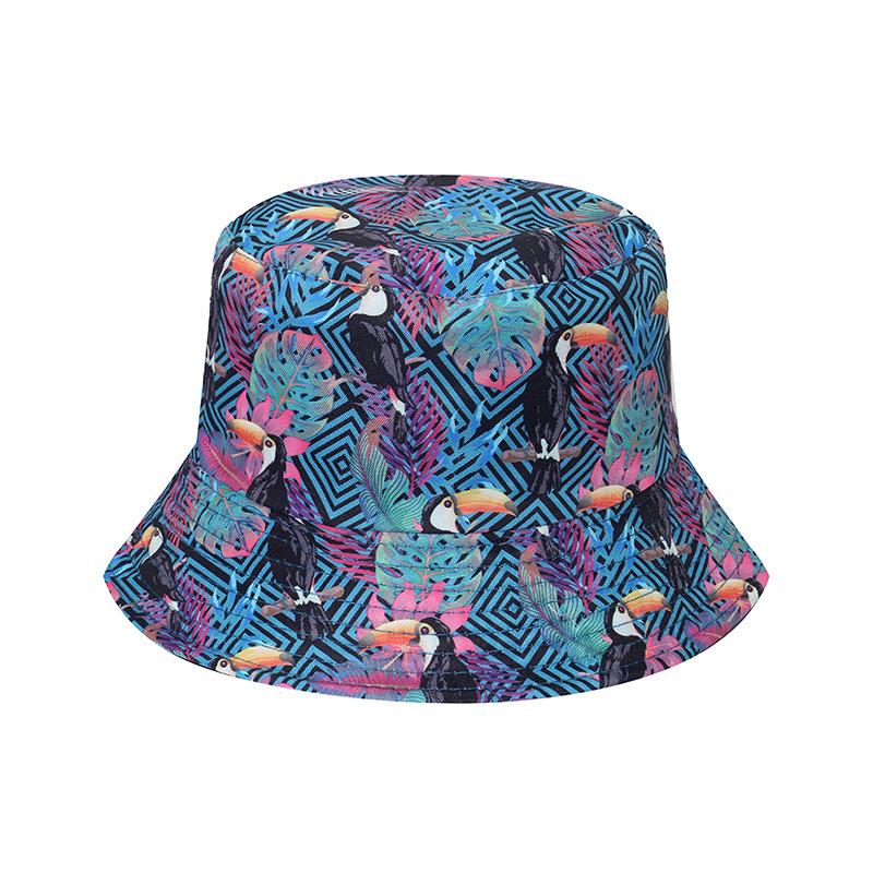 Versatile Style Hat Printing Womens Sunshade Short Brim Fishermans Hatscaps