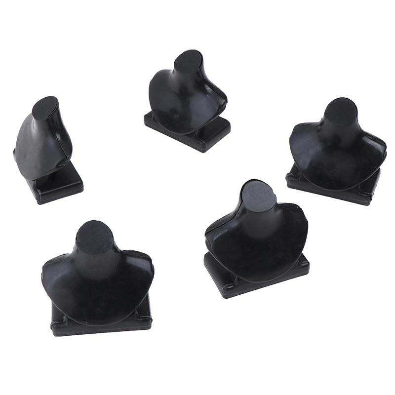

5Pcs Dollhouse miniature black necklace bracket jewelry bracket toy accessories