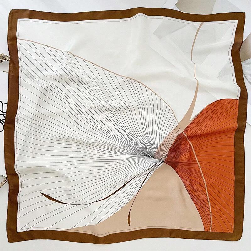 Luxury Scarf Women 70*70Cm Satin Silk Feeling Square Hair Wrapping Foulard Satin Shawl Big Size Head Bandana Hijab Handkerchief