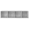 Bookshelf TV Cabinet Concrete Grey 36 x 30 x 143 cm Particleboard