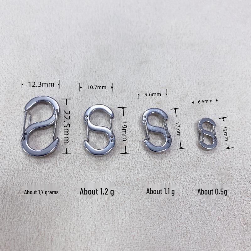 Stainless Steel S-Buckle Double-Head Hook: Outdoor Quick Release 8-Shaped Keychain