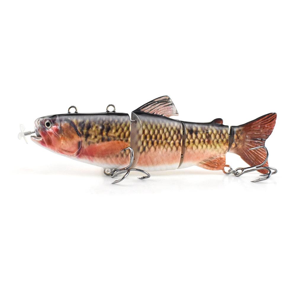 New Luya Bait Automatic Swimming Electronic Fish 130Mm 35G Propeller Smart Bait Rechargeable Luya Bait