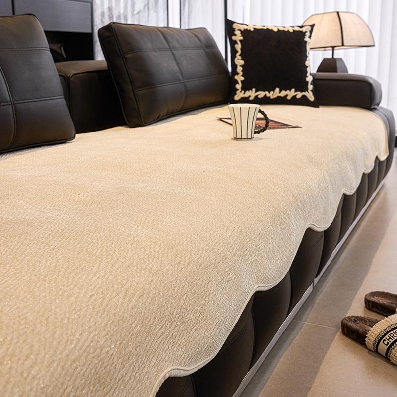 

Straight Row Sofa Cushion Universal In All Seasons New Non-Slip Seat Cushion, One-Piece Leather Special-Shaped Sofa Cover Cover Cloth 70*70cm