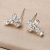 Cross Gothic Earrings Copper Color 2025 Trend Earrings Rhinestones Women's Small Fashion Zircon Party Gifts Accessories