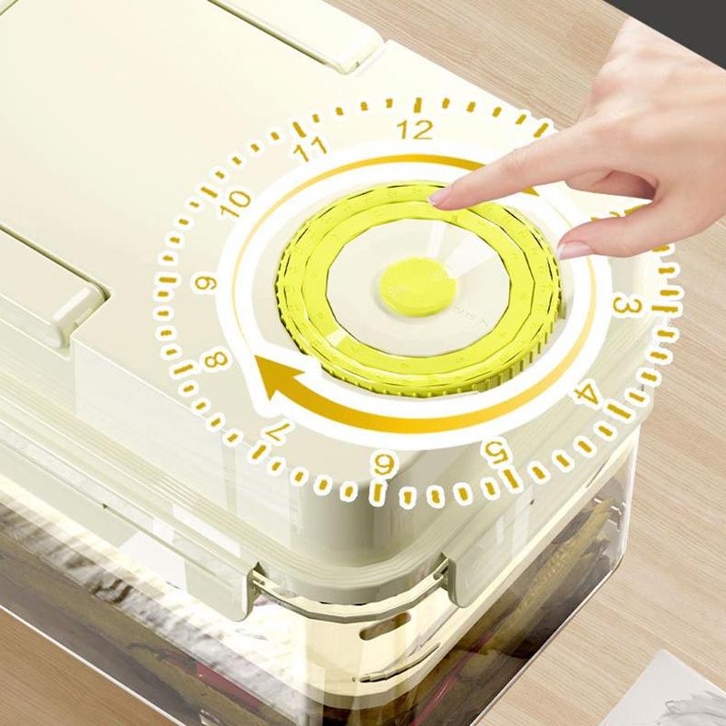 4L Plastic Pickle Jar With Press Plate Leakproof Kitchen Organizer Bin For Gherkin Sauerkraut Olive And Kimchi Storage Container