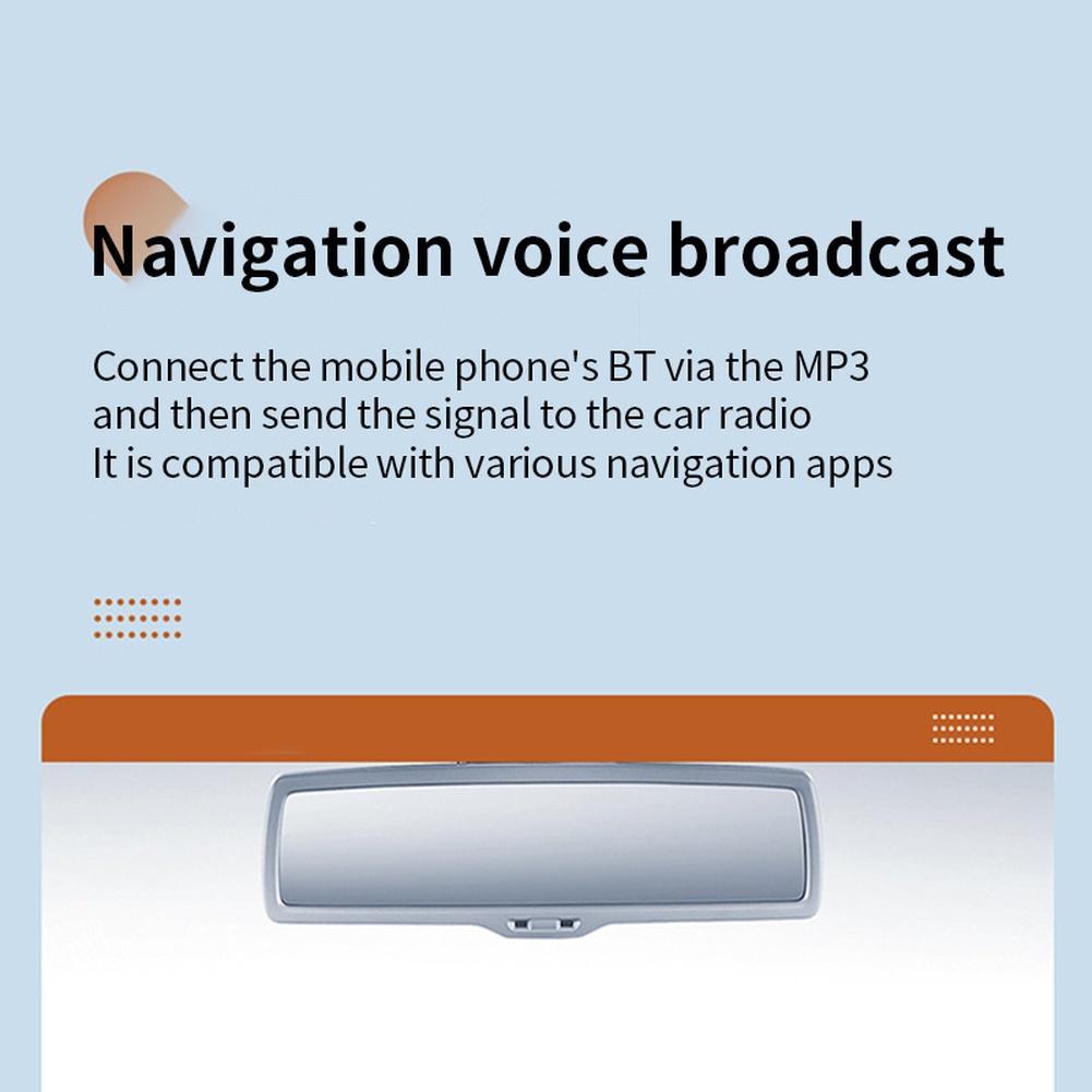 Car MP3 Player Wireless 5.3 FM Transmitter With Dual USB Fast Charging For Music Streaming And Hands-Free Phone Calls