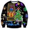 3d Xmas Christmas Sweater For Women Long Sleeve Funny Ugly Santa Claus Playing Hockey Jumpers Party Pullover Sweatshirt