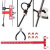 Bow String Nocking Points Pliers Set T Ruler Nocking Buckle Pliers Kit Archery Compound Pulley Bow Turning Kit