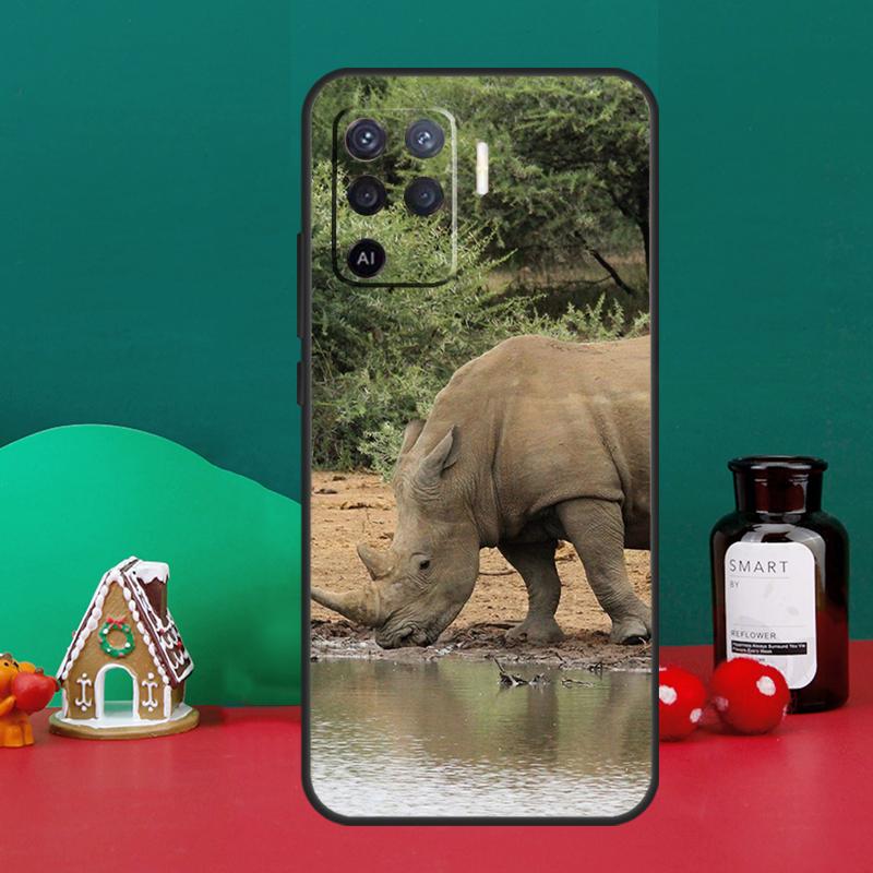 Animal Rhino Case For Oppo A40 A60 A80 A6 A5 Pro A15 A16 A17 A57 A94 A74 A54 A76 A96 A18 A38 A58 A78 A98
