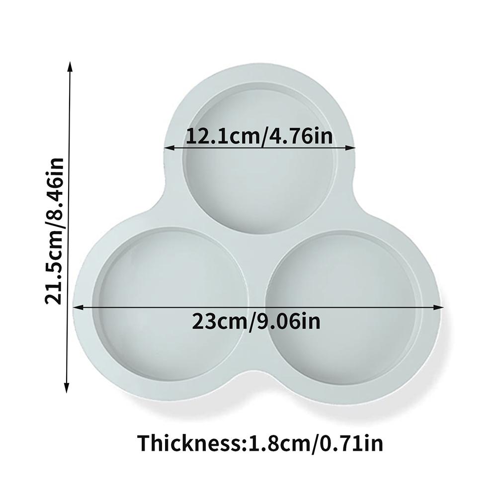 Silicone Egg Mold Air Fryer Egg Pan Reusable 3-Cavity Muffin Cake Baking Mould Kitchen Cooking Accessories