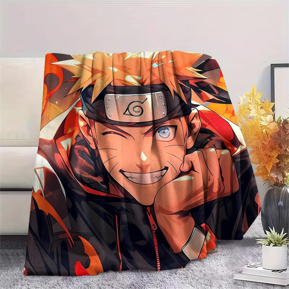 Naruto (Color Background) Print Flannel Blanket, High quality Comfortable for All Seasons, Home Decor, Warmth and Comfort