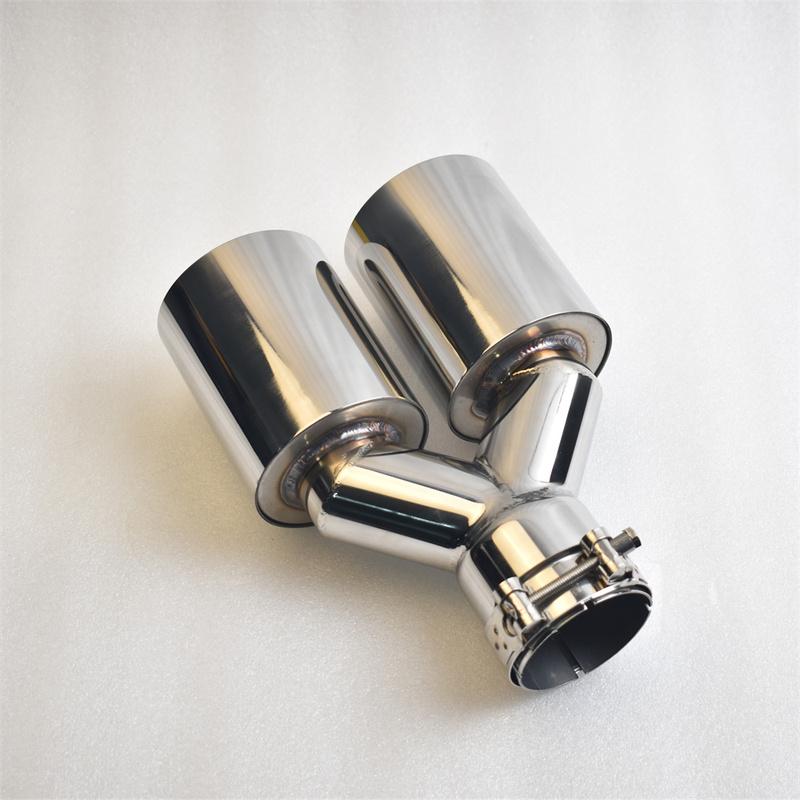 Doppel-Auspuffendrohr 2,5 Zoll Einlass zu 3,5 Zoll Auslass 10 Zoll Länge Auspuffendrohr, 304 Edelstahl Doppellagig versetzt