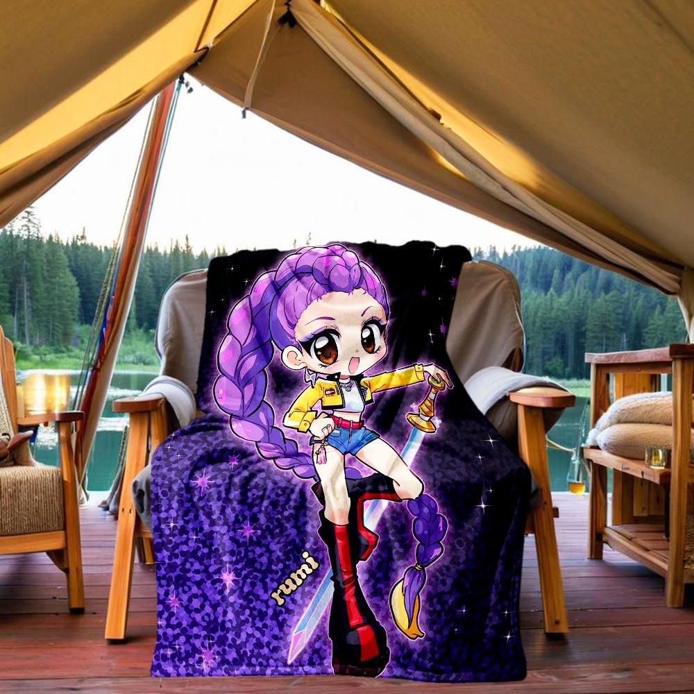 

Chibi Rumi: Magical Sword Warrior Art Print Blanket Lightweight Flannel Throw Blanket for Sofa, Bed, Travel, Camping, Livingroom, Office, C 130x150cm