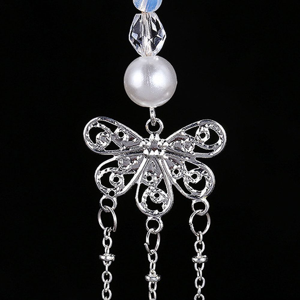 Elegant Wedding HANFU Traditional Chinese Butterfly Hairpin Headwear Hair Clips Tassel