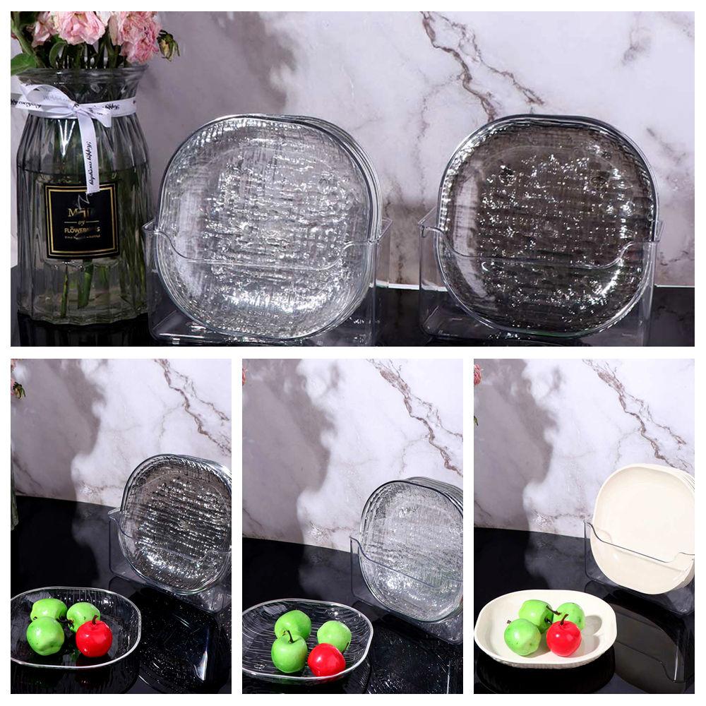 Plastic Candy Plate Transparent Dinner Plate Easy To Clean Fruit Plate  Kitchen