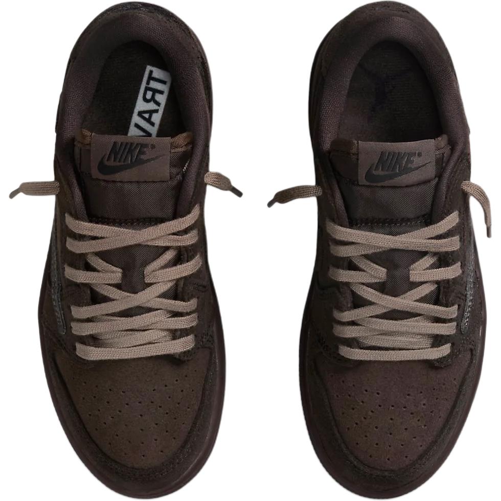 Travis Scott x Air Jordan 1 Retro Low OG SP PS Velvet Brown Kinder-Sneaker Dunkel-Mokka Schwarz DO5442-202