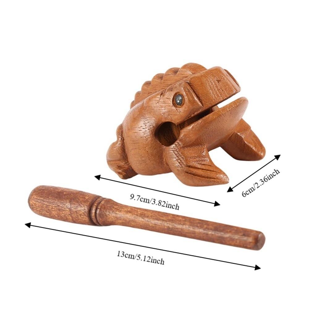 Solid Wood Carved Wooden Lucky Frog Wooden Solid Wood Carved Frog  Home Decor
