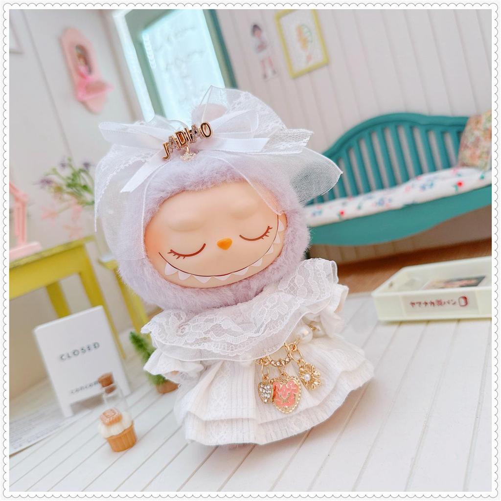 17cm Labubu Doll Vinyl Keychain: First & Second Gen Blind Box Clothes Collection