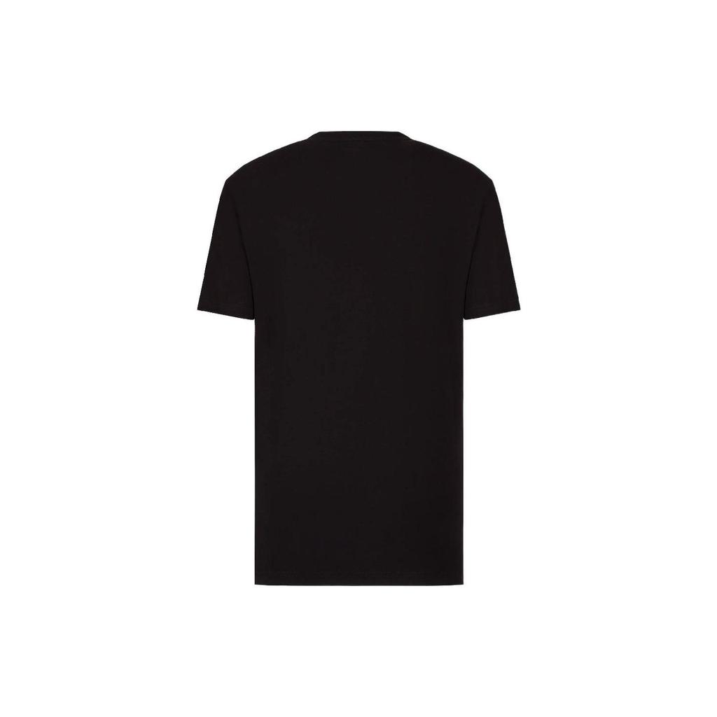 Emporio Armani FW22 Letter Print Crew Neck Short Sleeve T-Shirt Men Tops Black 6LPT62-PJ03Z-0200