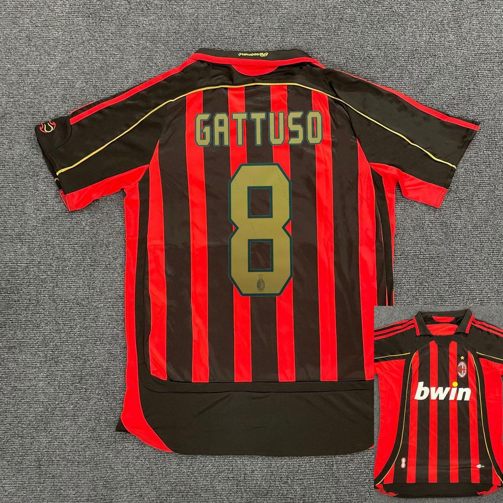 AC Milan Retro Away Jersey #22 Kaka, Champions League, Pirlo, Short Sleeve Football Kit (0607)
