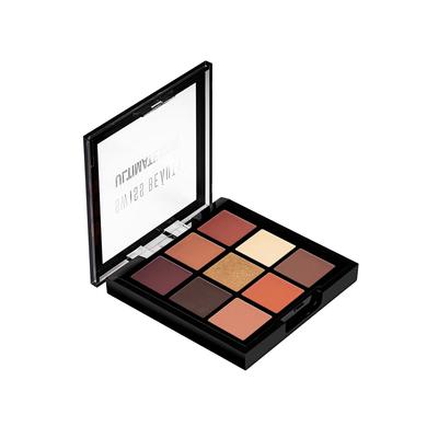 Palette de fards à paupières ultime 9 couleurs pigmentées| Palette de maquillage pour les yeux longue tenue et facile à mélanger | Finition mate, semi-mate et chatoyante