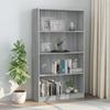 VidaXL 4-Tier Bookcase Sonoma Grey 80x24x142 Cm 815391