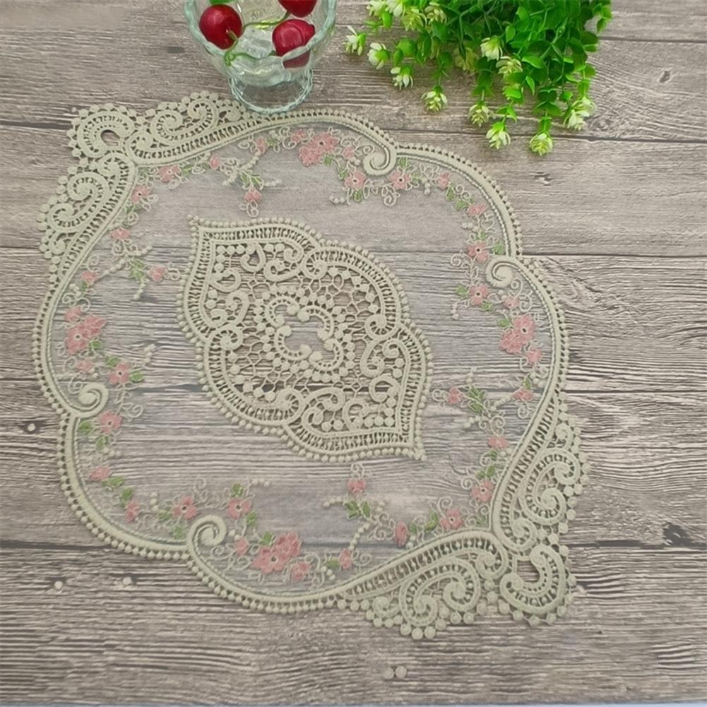 Vintage Lace Table Cloth Rose Embroidered Table Mat Pastoral European Style Wedding Party Dinner Table Decoration Rose Placemat верблюд