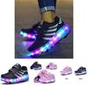 Chaussures LED de Qualité Premium avec Roues Patins à Roulettes Lumineux en Maille Baskets Homme Femme