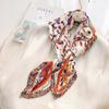 Summer new ink painter hand curling 91 square scarves in stock simulated silk twill temperament shawl manufacturer
