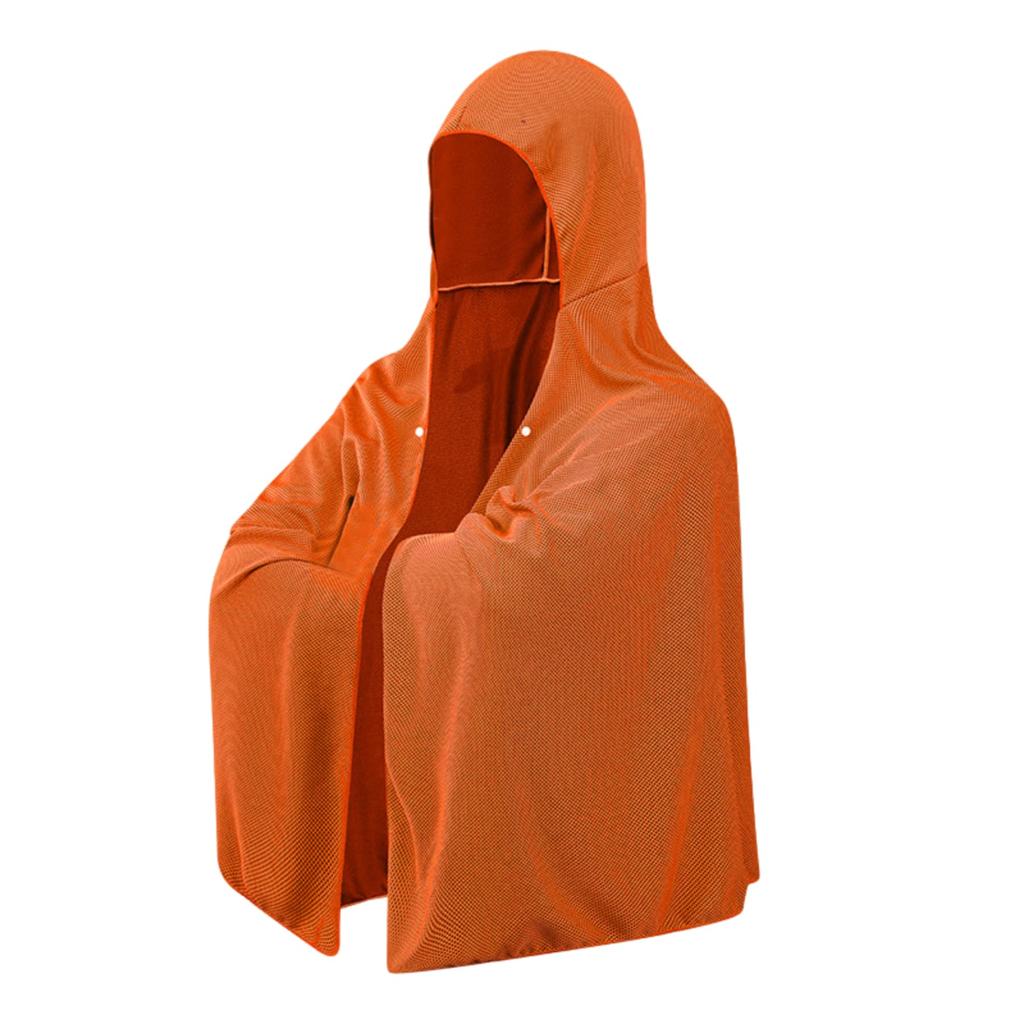 2-in-1 Outdoor Towel Cape & Hat - Quick Dry, Absorbent, Sun Hood for Beach, Hiking, Sports, Multifunctional Design, Perfect for Travel