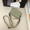 Women Nylon Small Handbag Men Waterproof Lightweight Shoulder Bag Solid Color Crossbody Mobile Phone Bag
