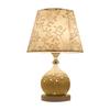 European Style Ceramic Bedside Lamp: Fashionable, Dimmable Night Light with Fabric Shade for Bedroom or Study.