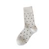 Polka Dot Wool Socks for Women In Autumn and Winter, Thickened Retro Mid-calf Pile Socks with Polka Dots