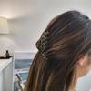 Celluloid mother-of-pearl leopard hair clip