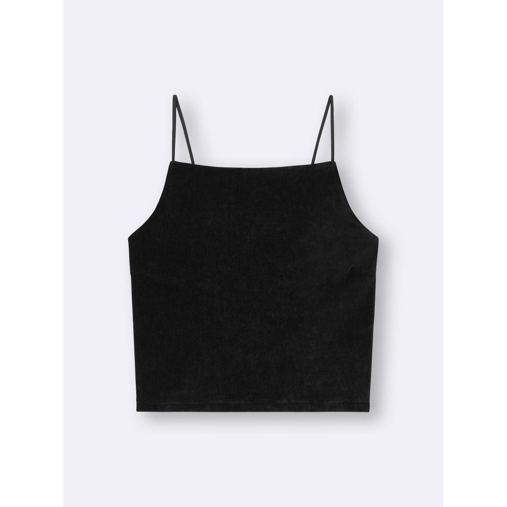 

Gu By Uniqlo Укороченный велюровый топ-бралетт 09 BLACK/XS