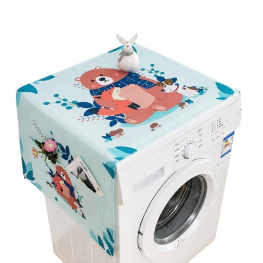 Waterproof Refrigerator Dust Cover Cartoon Protection Cover Creative Washing Machine Cover Kitchen