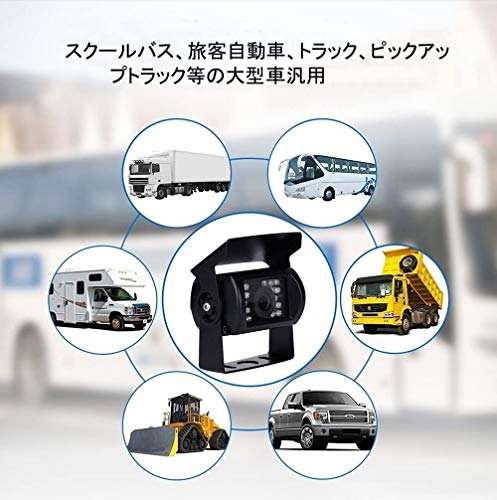 Parishop Buskamera, Nachtsicht, Infrarot Wasserdicht, 18 LED Rückfahrkamera, CCD Farbsensor, Weitwinkel 110 Grad, 12V/24V, IP66, 20m Ext