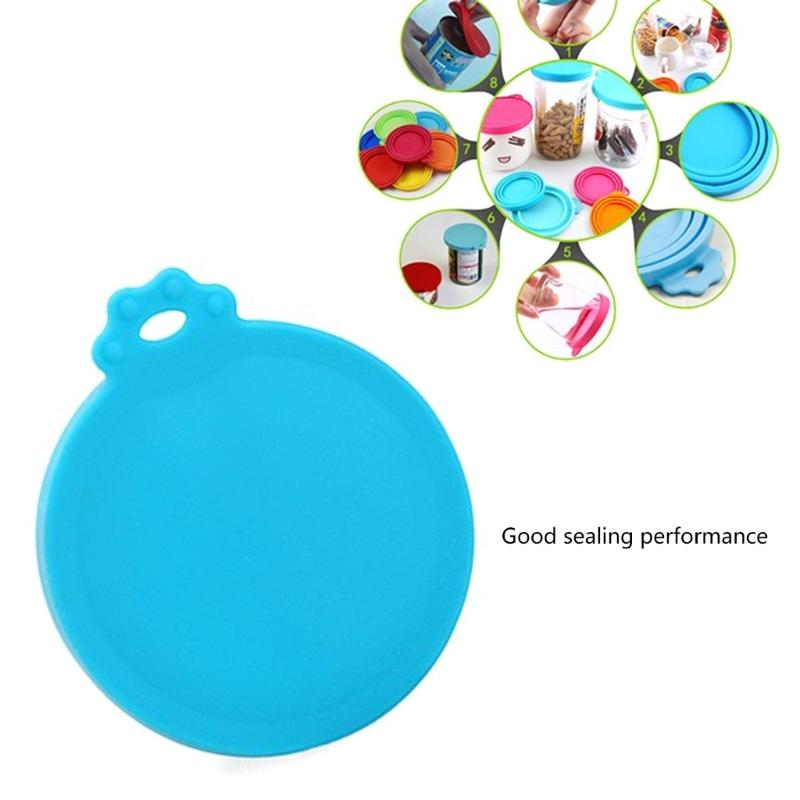 Reusable 3-in-1 Pet Food Can Silicone Cover Dogs Cats Storage Tin Can Lid Seal Cover Pet Food Storage Moisture-proof Lid