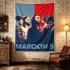 Maroon 5 Band Retro Red Blue Pop Art Concert Poster