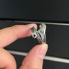 Heavy Duty Spanner Finger Ring Silver Plated Biker Jewelry Wrench-Shaped Open Ring  Boys Girls