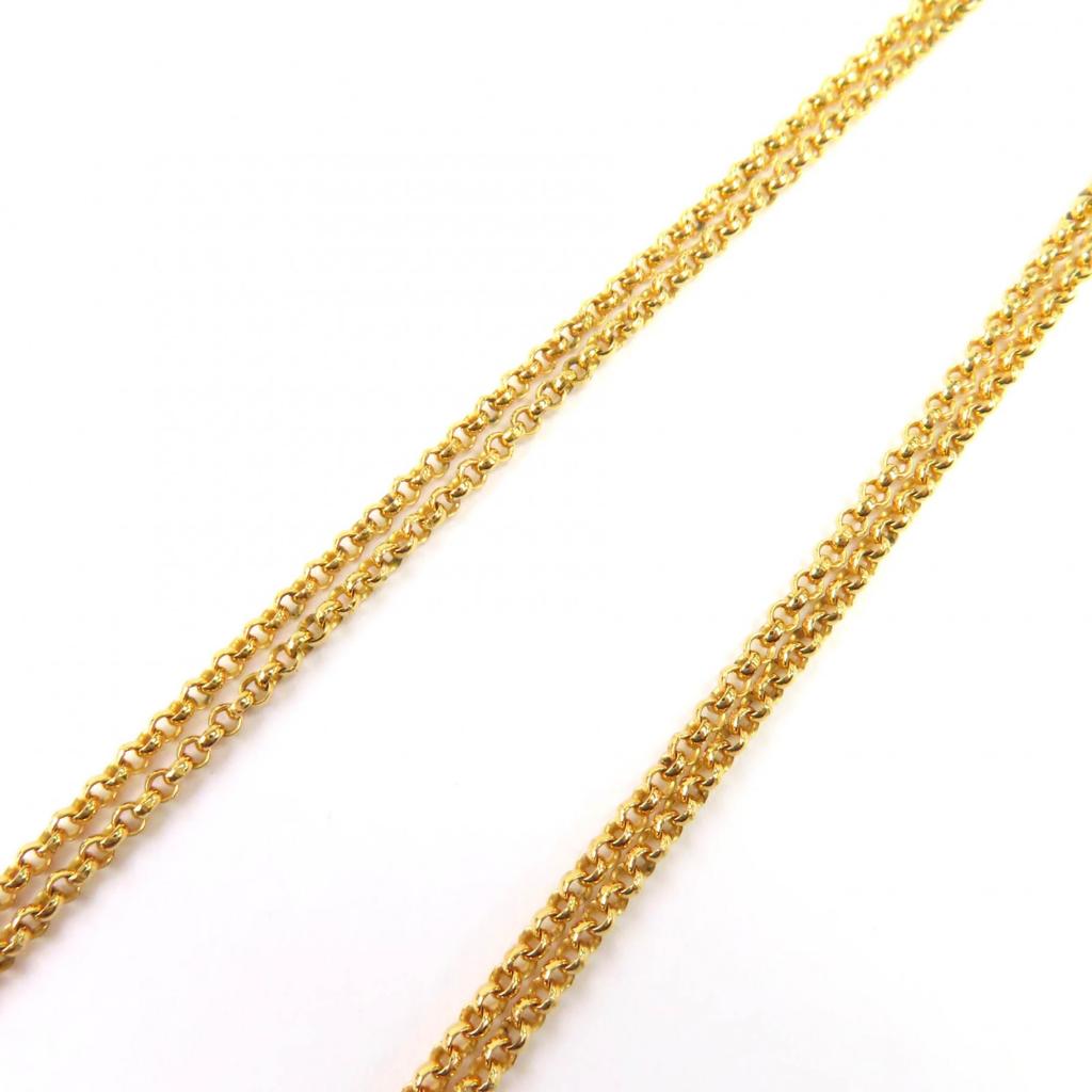 Pristine HERMES Necklace Charnier PM Serie gold Vaux Swift Leather Women Used