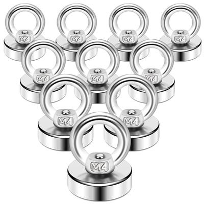 Magnetische Haken, 40 lbs Schwerlast Seltenerd Neodym Magnet Haken mit Senkbohrung Öse für Zuhause, Küche, Arbeitsplatz