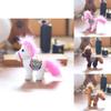 Stuffed Pony Plush Toy Keychain Super Soft Short Fur 12in Gift For Girls Boys